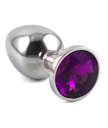 Маленькая металлическая пробка Пикантные штучки с фиолетовым кристаллом
