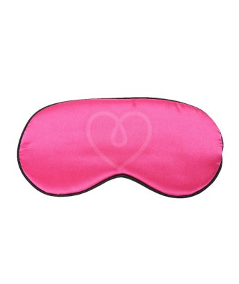 Мягкая шёлковая маска для глаз ярко-розовая