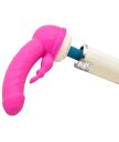 Насадка для вагинальной и клиторальной стимуляции Rabbit Dildo розовая