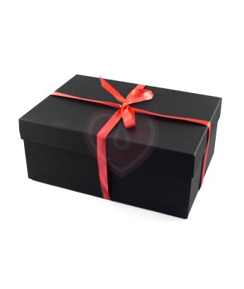 Подарочная коробка 23х15 см чёрная