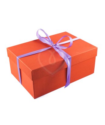 Подарочная коробка 23х15 см красная