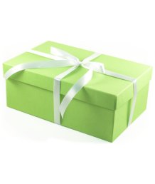 Подарочная коробка 21х14 см салатовая