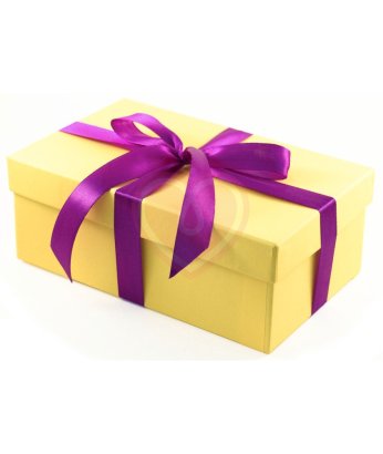 Подарочная коробка 21х14 см жёлтая
