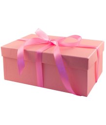 Подарочная коробка 23х15 см розовая 