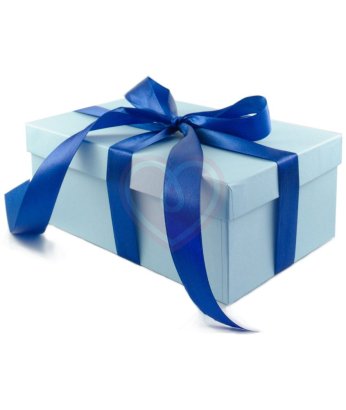 Подарочная коробка 21х14 см голубая