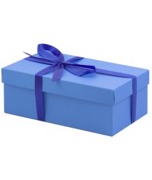 Подарочная коробка 19х12 см голубая