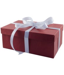 Подарочная коробка 21х14 см бордовая