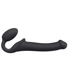Безремневой гибкий страпон Bendable Strap-on-me M 24,5 см чёрный