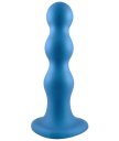 Рельефный фаллоимитатор Strap-On-Me Dildo Plug Balls размер S 12,5 см голубой