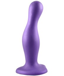 Изогнутый фаллоимитатор Strap-On-Me Dildo Plug Curvy размер M 14 см фиолетовый