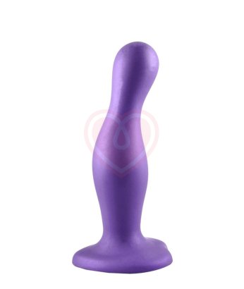Изогнутый фаллоимитатор Strap-On-Me Dildo Plug Curvy размер L 15 см фиолетовый