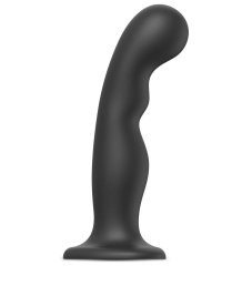 Фаллоимитатор с изгибом Strap-On-Me Dildo Plug P&G размер XXL 18,5 см чёрный