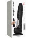 Фаллоимитатор с подвижной кожей Strap-On-Me Sliding Skin XL 15 см чёрный