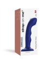 Вибратор с пульсирующей головкой Strap-On-Me Tapping Dildo Wave M синий