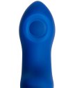 Вибратор с пульсирующей головкой Strap-On-Me Tapping Dildo Wave M синий