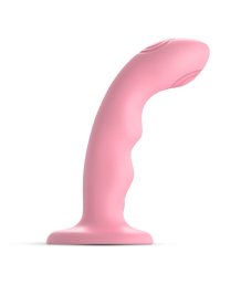 Вибратор с пульсирующей головкой Strap-On-Me Tapping Dildo Wave M розовый