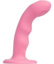 Вибратор с пульсирующей головкой Strap-On-Me Tapping Dildo Wave M розовый