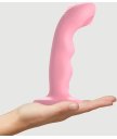 Вибратор с пульсирующей головкой Strap-On-Me Tapping Dildo Wave M розовый