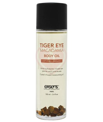 Массажное масло Exsens Tiger Eye Macadamia с тигровым глазом и макадамией 100 мл