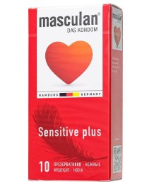 Тонкие презервативы Masculan Classic Sensitive розового цвета 10 шт
