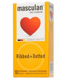 Презервативы с колечками и пупырышками Masculan Classic Dotty and Ribbed 10 шт