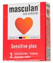 Тонкие презервативы Masculan Classic Sensitive розового цвета 3 шт