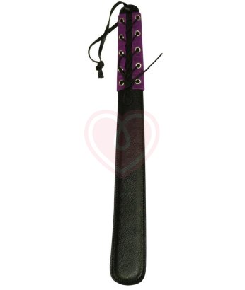 Кожаная шлепалка Bad Kitty Paddel чёрно-фиолетовая