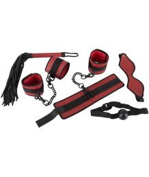 Набор для игр и фиксации Bondage Set чёрно-красный