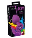 Силиконовая пробка с фиолетовым кристаллом Colorful Joy большая