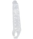 Насадка на пенис с кольцом для мошонки Crystal Skin прозрачная