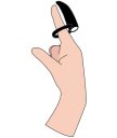 Вибратор с кольцом для пальца или пениса Black Velvet чёрный