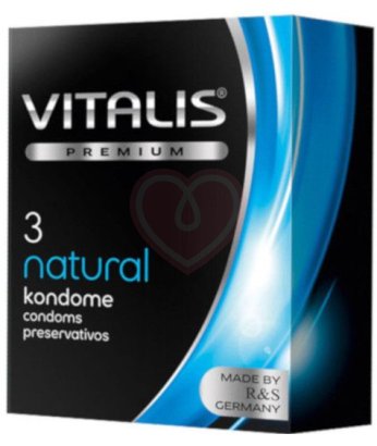 Классические презервативы Vitalis Premium Natural 3 шт