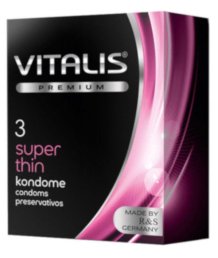 Ультратонкие презервативы Vitalis Premium Super Thin 3 шт