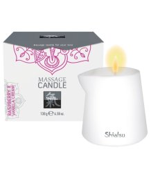 Массажная свеча Shiatsu Massage Candle с ароматом малины и ванили 130 г