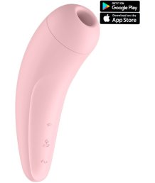 Вакуумный стимулятор с приложением Satisfyer Curvy 2+ розовый