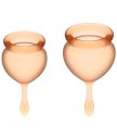 Набор из 2 менструальных чаш с кончиком-капелькой Satisfyer оранжевый