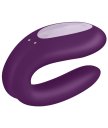 Вибратор для пар с управлением от приложения Satisfyer Double Joy фиолетовый