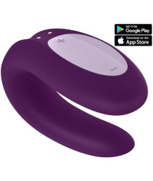 Вибратор для пар с управлением от приложения Satisfyer Double Joy фиолетовый