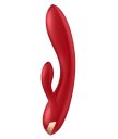 Вибратор Satisfyer Double Flex с двумя клиторальными кончиками красный