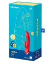 Вибратор Satisfyer Double Flex с двумя клиторальными кончиками красный