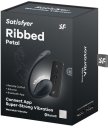 Виброяйцо Satisfyer Ribbed Petal с дистанционным управлением чёрное