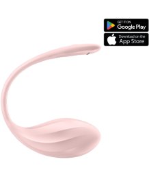 Виброяйцо Satisfyer Ribbed Petal с дистанционным управлением розовое