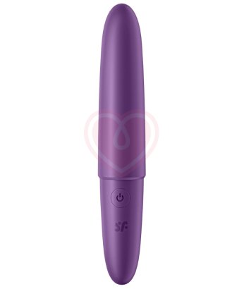 Вытянутая вибропуля Satisfyer Ultra Power Bullet 6 с округлым кончиком фиолетовая