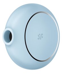 Круглый вакуумный вибростимулятор Satisfyer Pro To Go 3 голубой