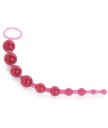 Анальная цепочка с шариками ToyFa розовая 