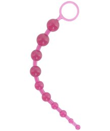 Анальная цепочка с шариками ToyFa розовая 