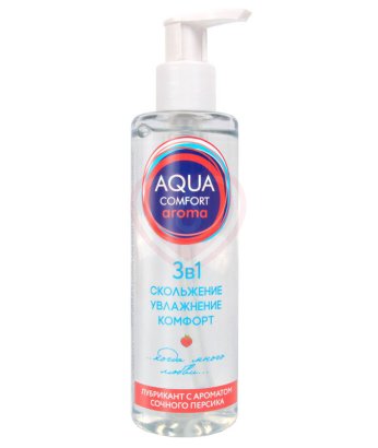 Лубрикант на водной основе Aqua Comfort Aroma с ароматом персика 195 мл