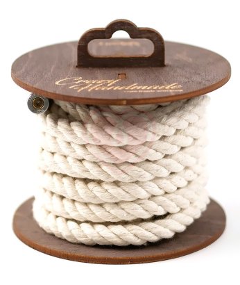Хлопковая верёвка для шибари на катушке белая 3 м