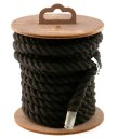 Хлопковая верёвка для шибари на катушке чёрная 5 м