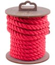 Хлопковая верёвка для шибари на катушке красная 5 м